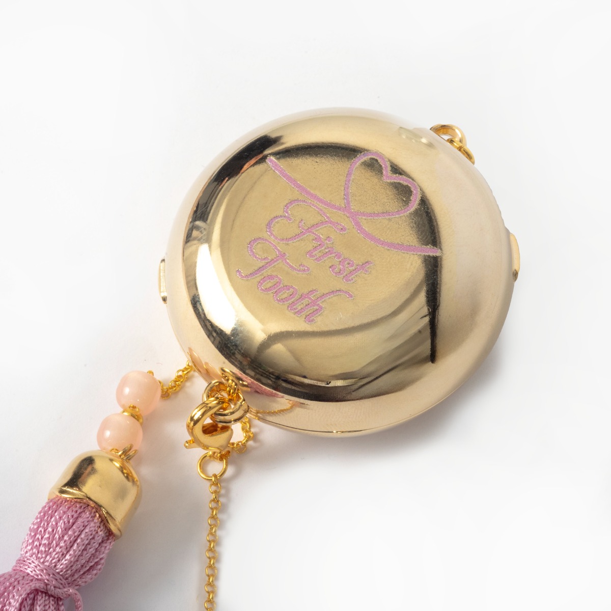 Παιδικό κουτί αναμνήσεων "My First Tooth" από ορείχαλκο, κίτρινο επιχρύσωμα 24Κ