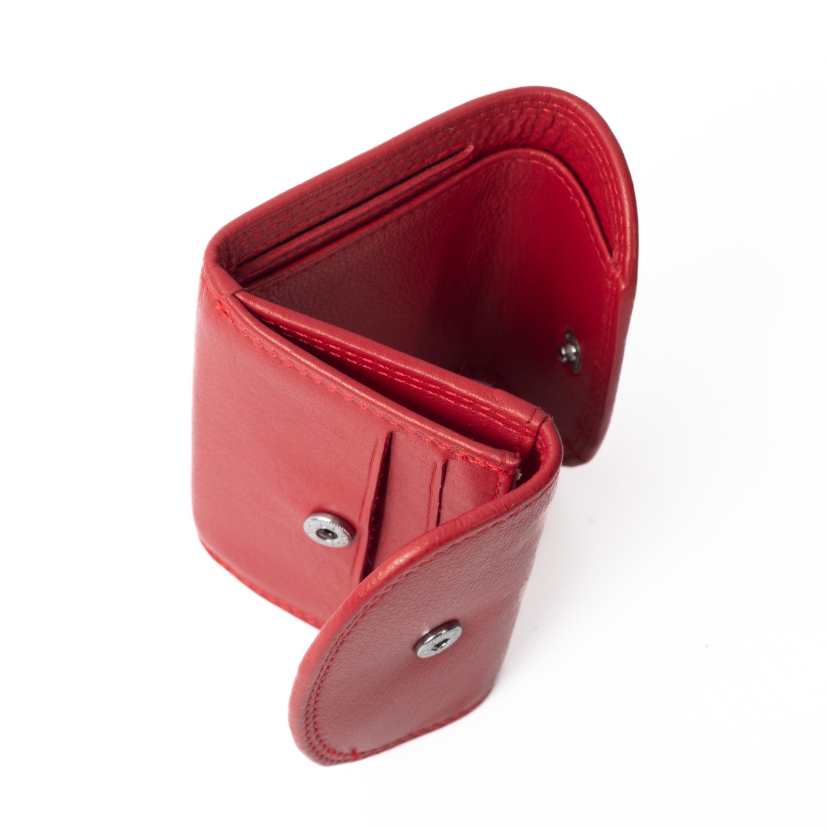 Δερμάτινο πορτοφόλι μικρό κόκκινο