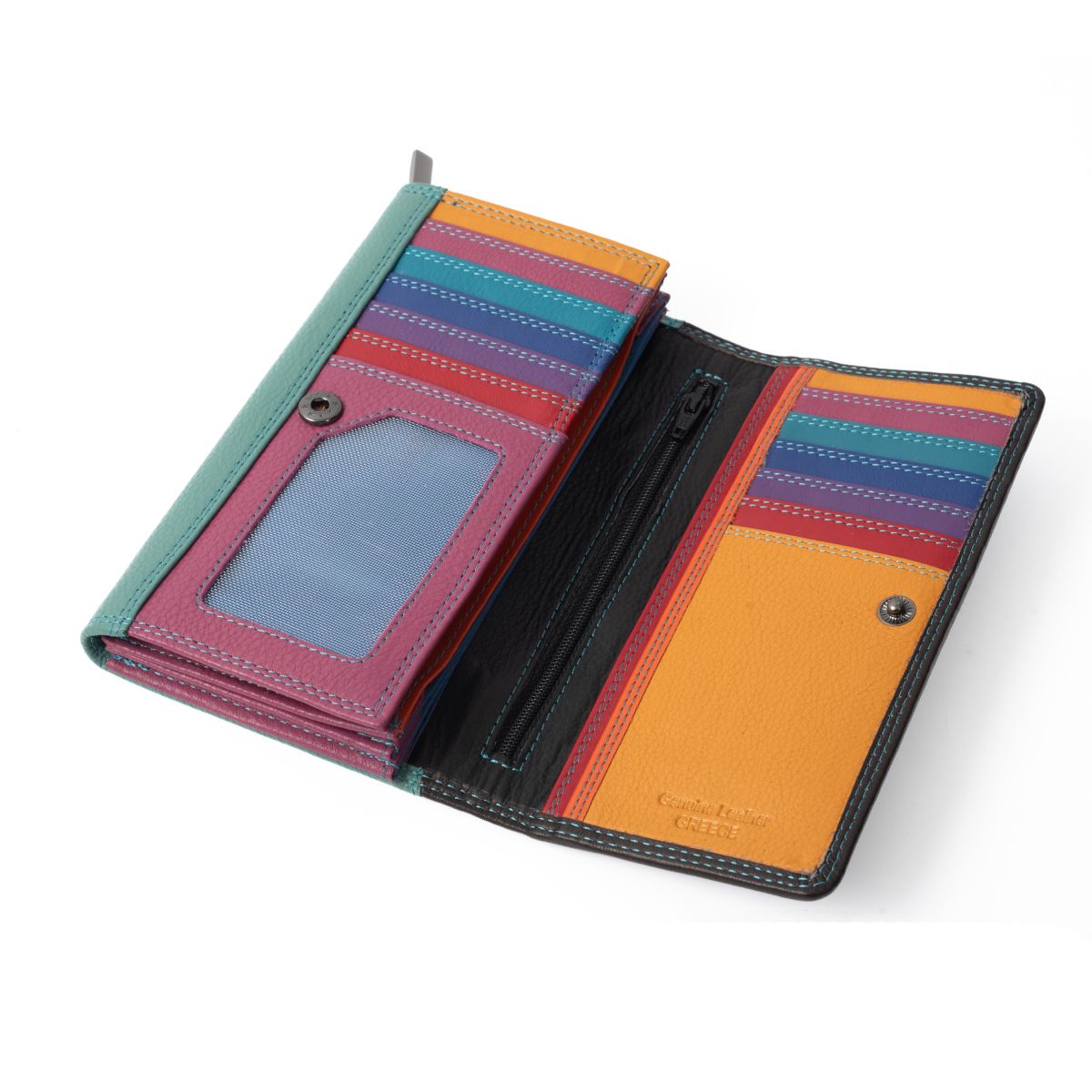 Δερμάτινο πορτοφόλι μικρό κόκκινο