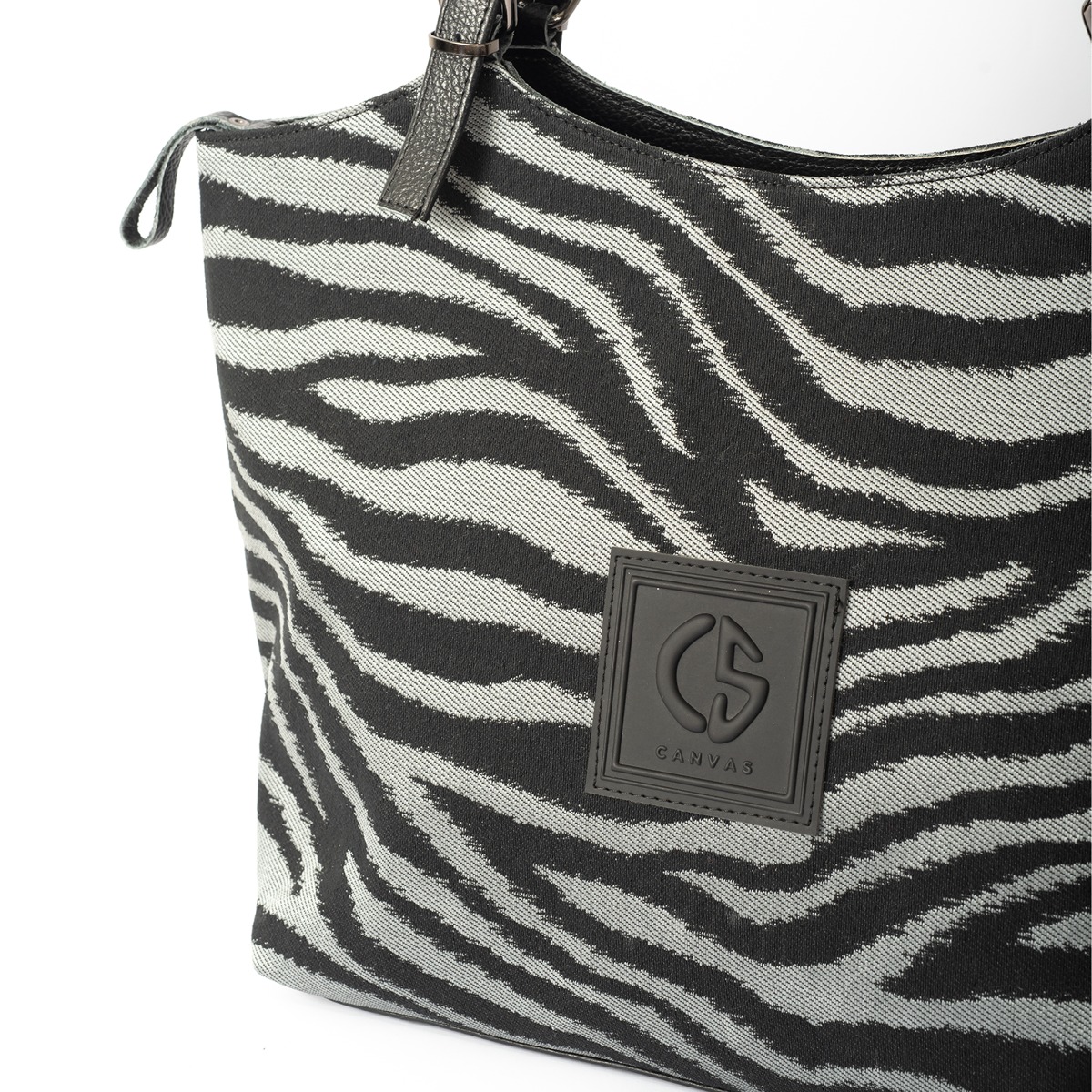 Τσάντα zebra CANVAS ATENE gray