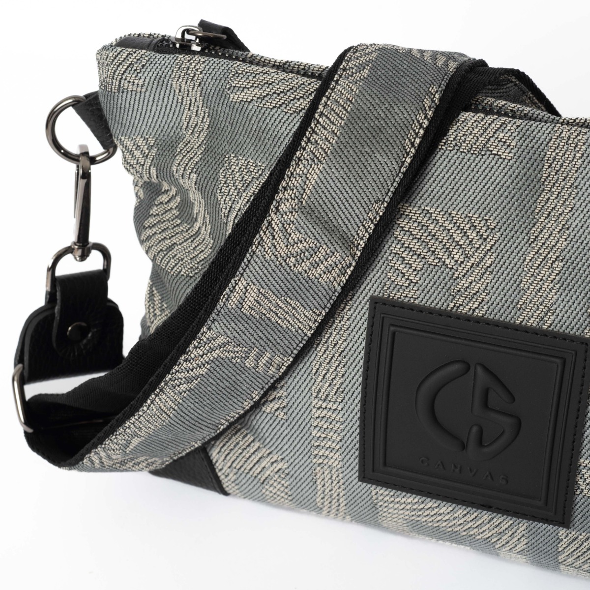 Τσάντα χιαστί silver CANVAS KIRKI