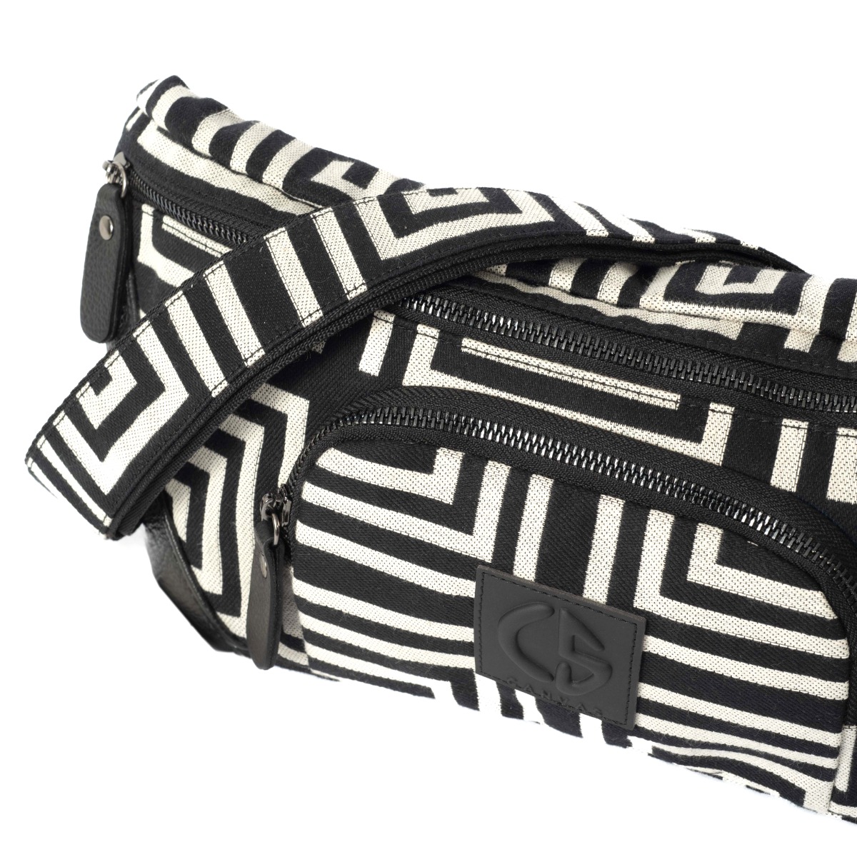 Τσαντάκι bum bag black CANVAS IERIA