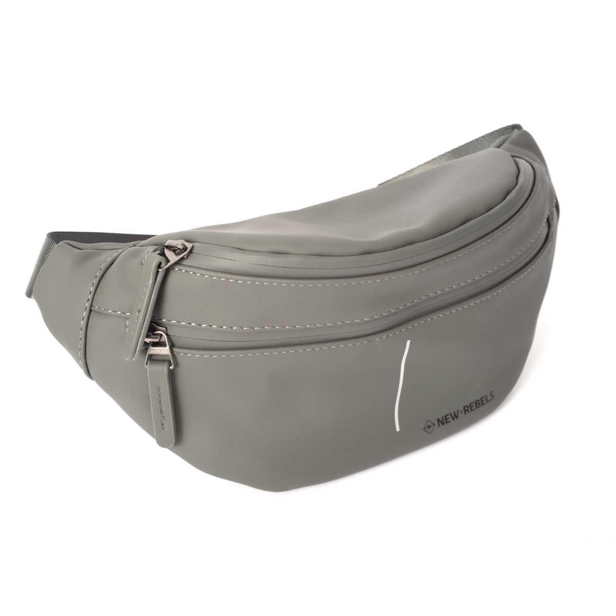 Τσαντάκι bum bag αδιάβροχο NEW REBELS γκρι