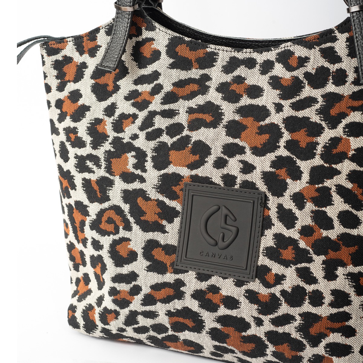Τσάντα leopard CANVAS ATENE