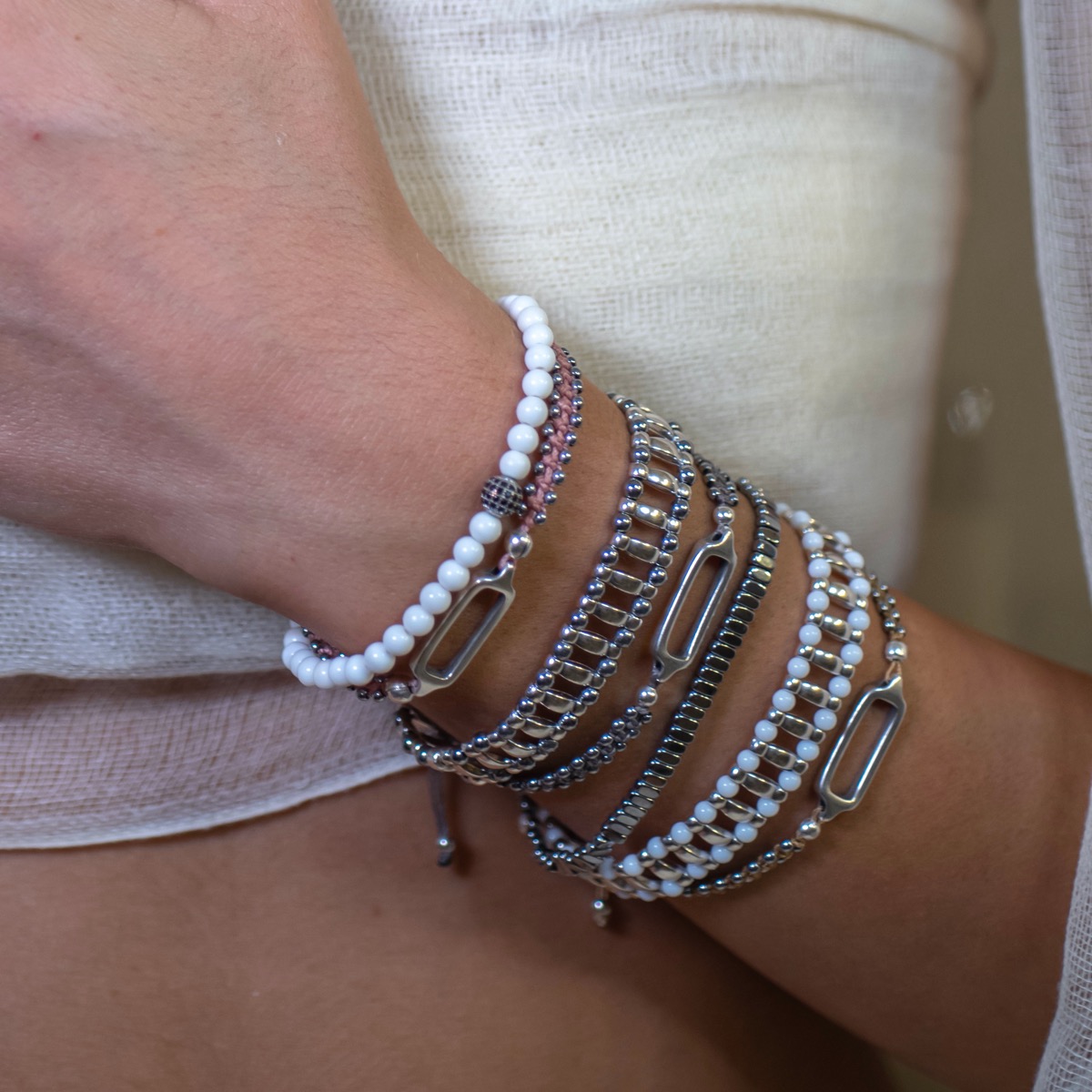 Βραχιόλι Οριάνα Λευκό