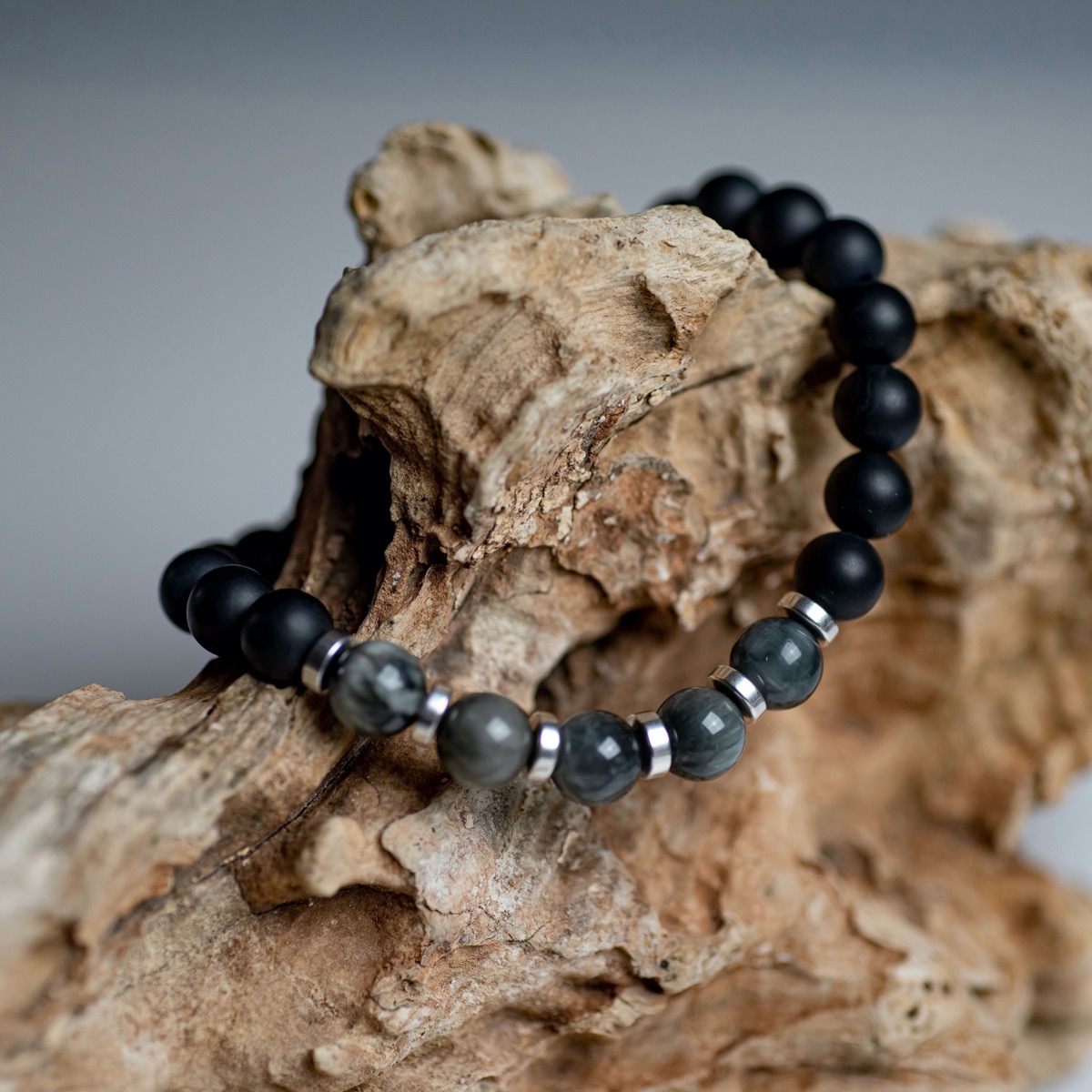 Βραχιόλι Μαύρος Όνυχας με Μάτι της Τίγρης