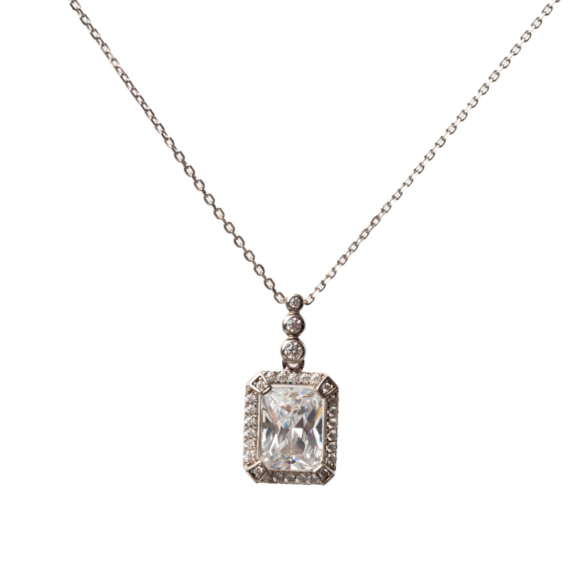 Κολιέ παραλληλόγραμμο Ζιργκόν