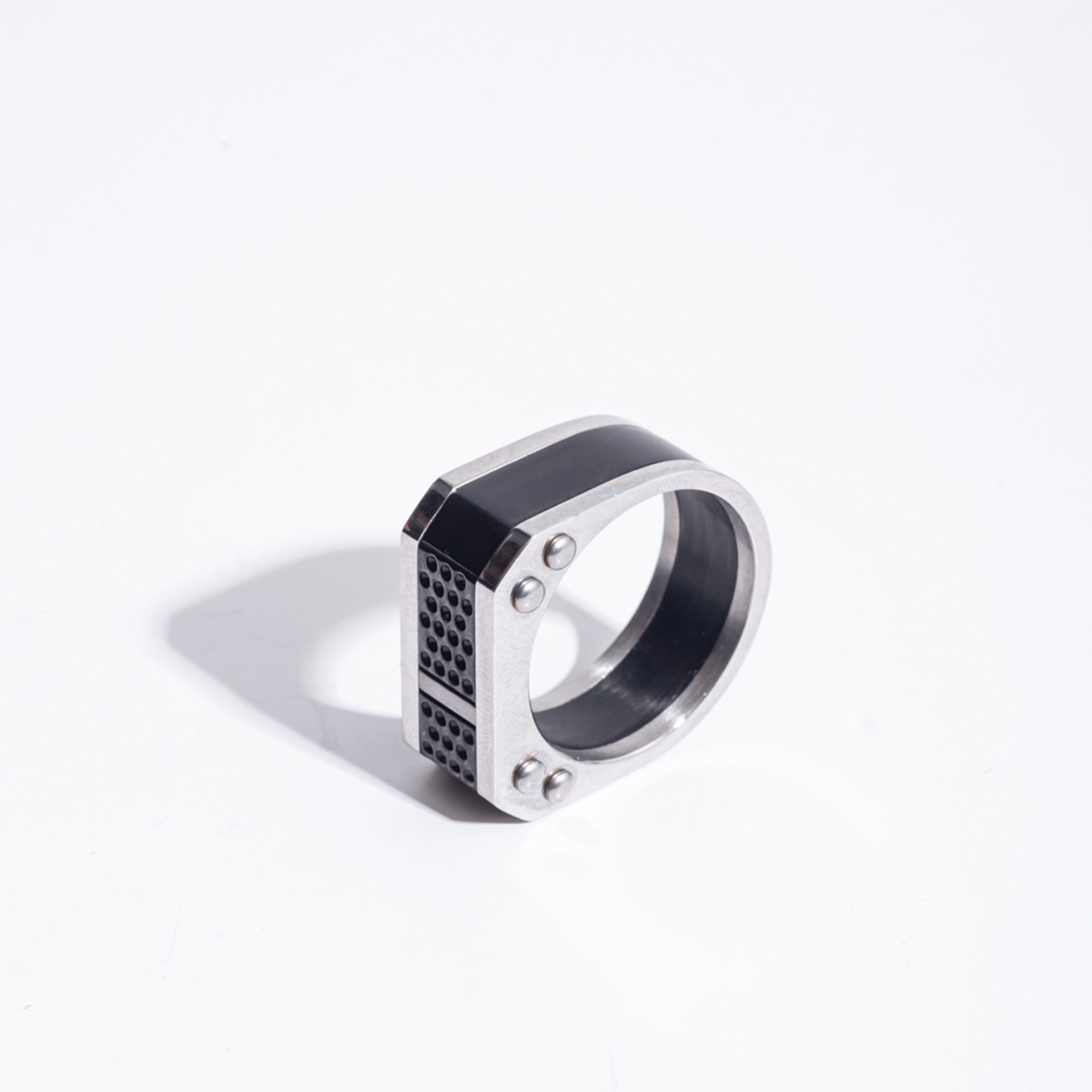 Ατσάλινο δαχτυλίδι Δίχρωμο