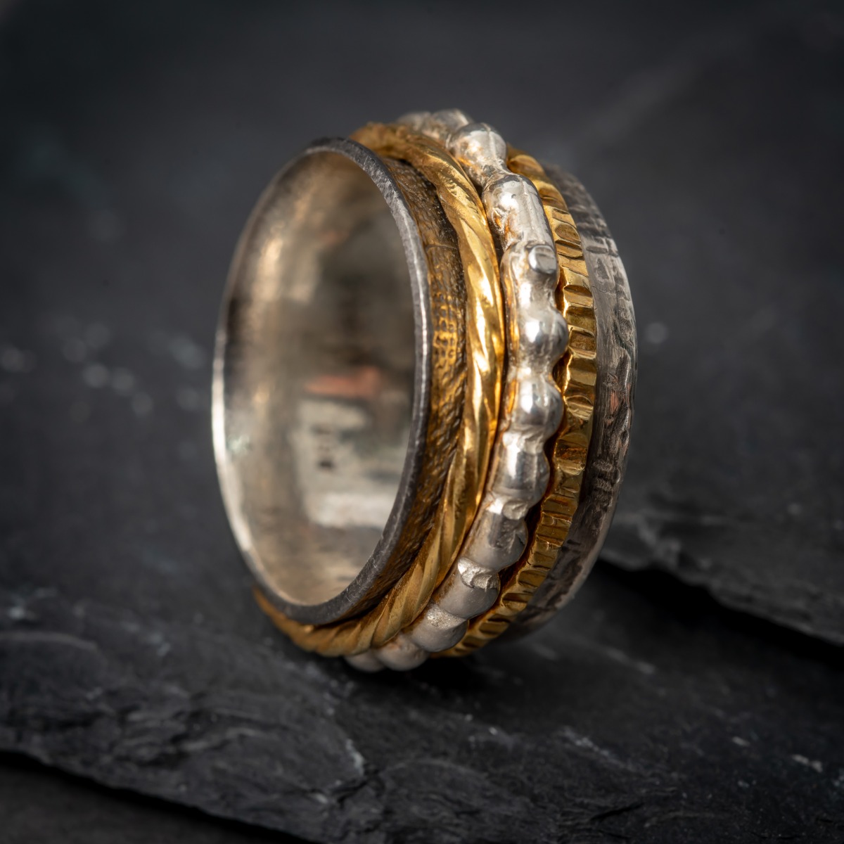 Δαχτυλίδι περιστρεφόμενο 3 βέργες