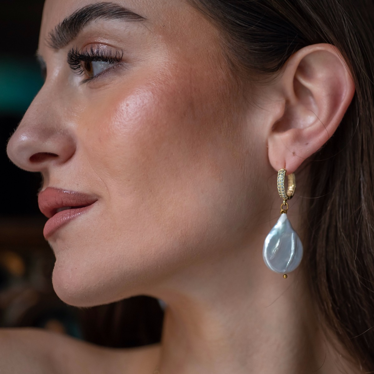 Σκουλαρίκια με μαργαριτάρι