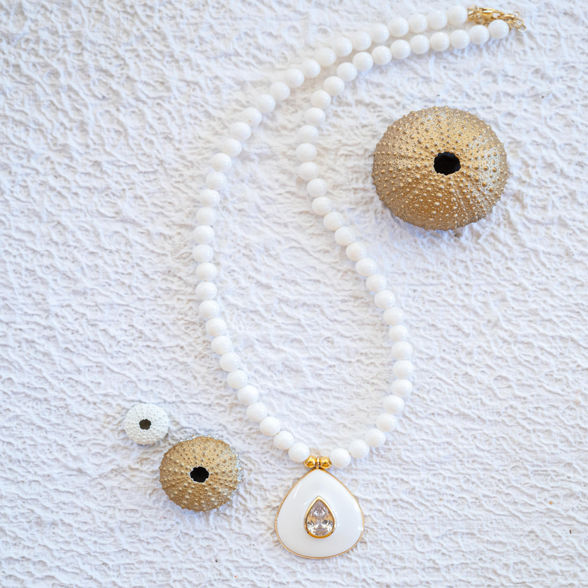 Κολιέ Λευκό 10047