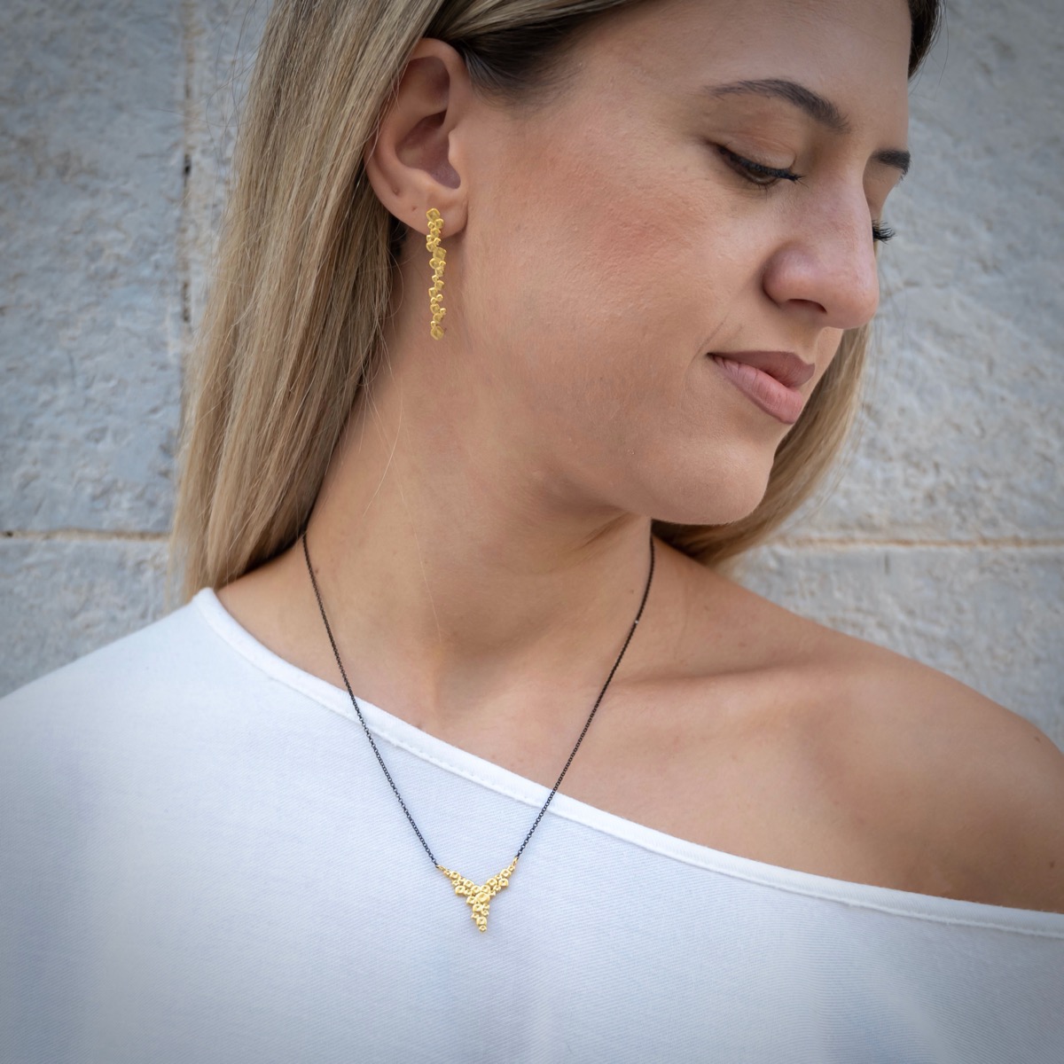 Σκουλαρίκια Ραϊζελ gold